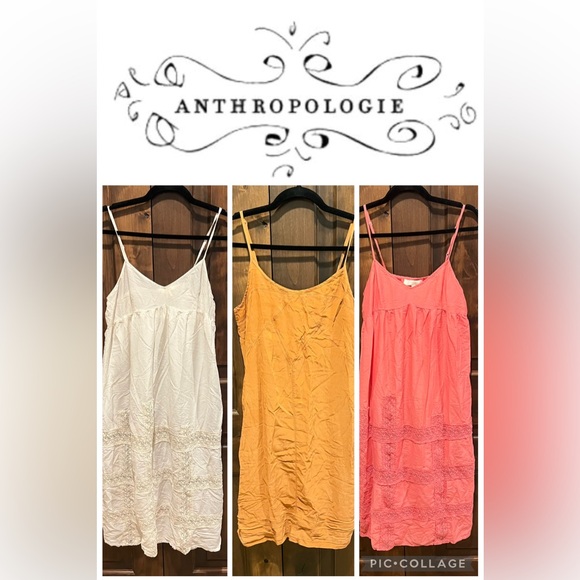 Anthropologie Other - Anthropologie Feather Bone Colorful Slip Dress Bundle